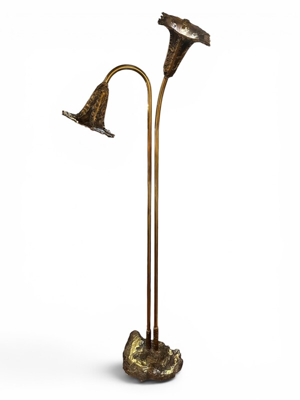 Brass floor lamp