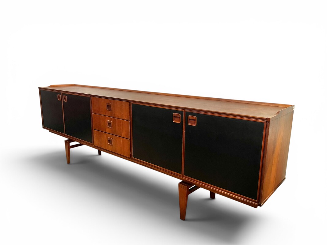 F 006 CK rosewood sideboard with black doors