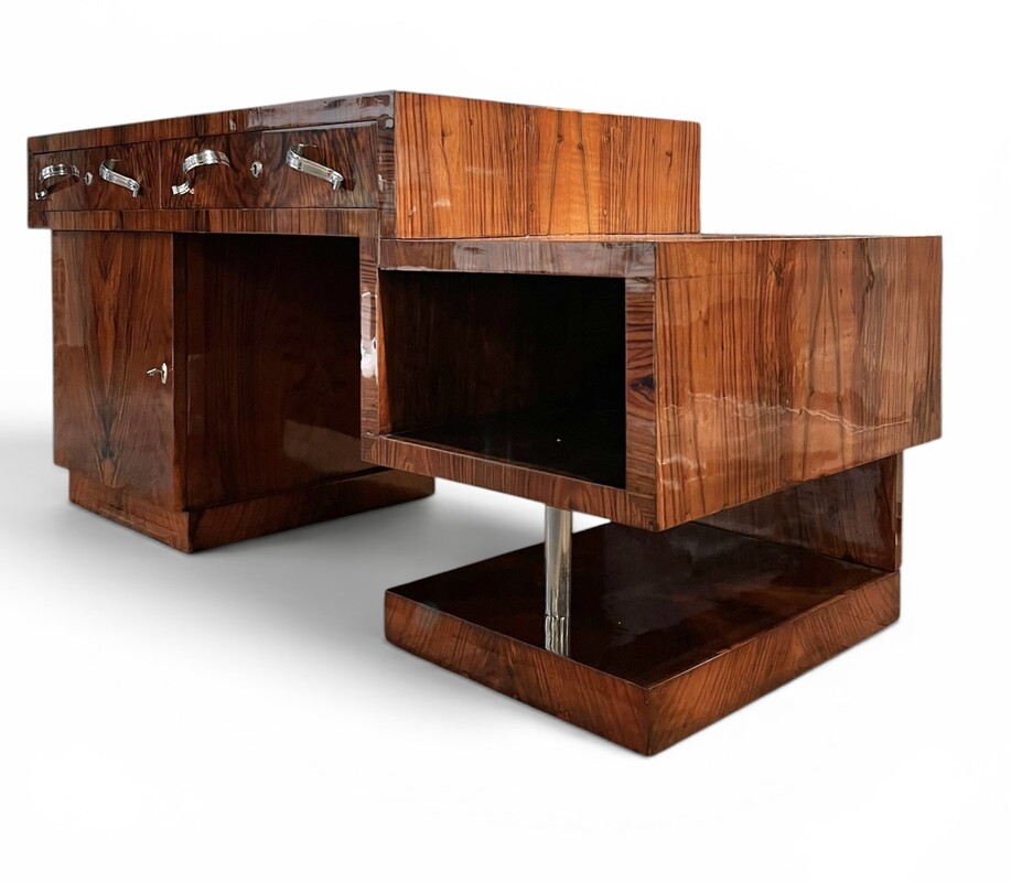 F 042 AS art deco - modernist desk, totally restored circa 1930