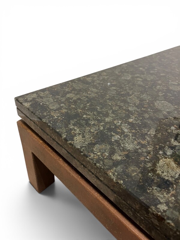 F 045 JD/RC large granit and steel coffee table