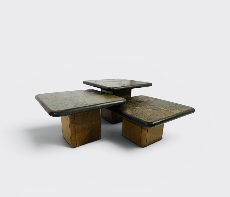 F 993 AG rare set of 3 side tables by Kneip 92-93