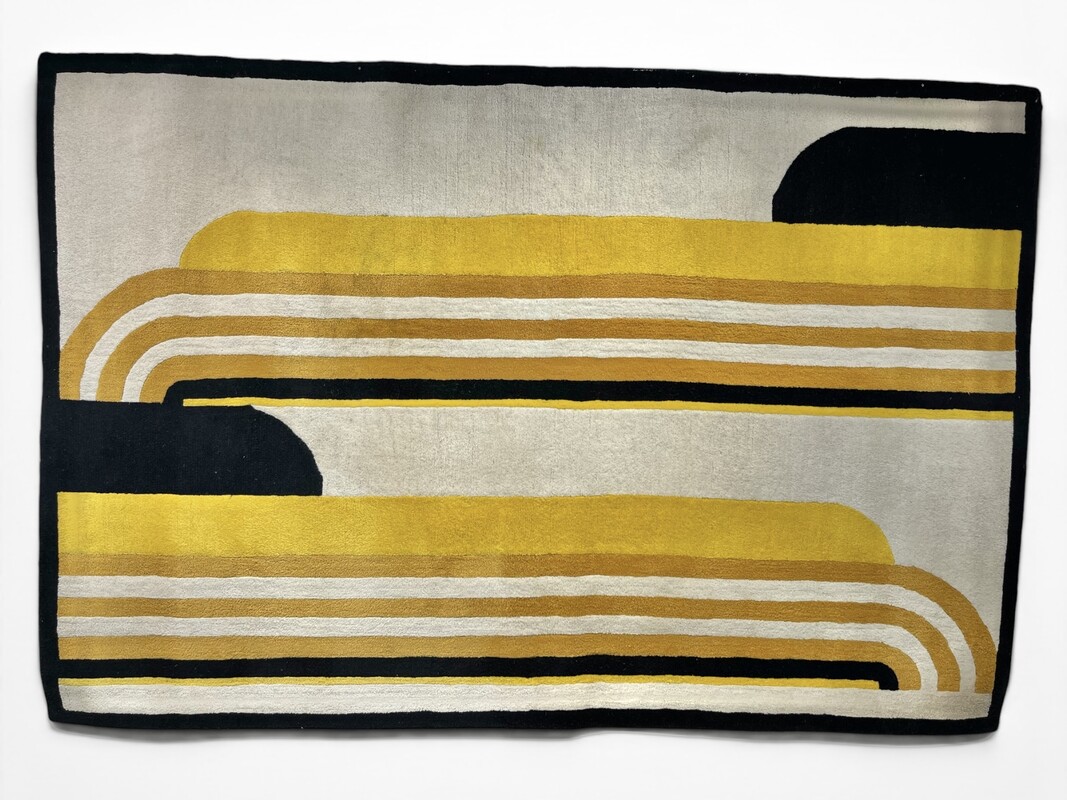M 567 PL graphic cool rug by Jean-Pierre Garrault, 1970’s