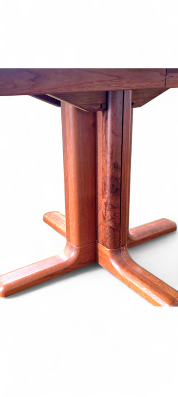 F 470 JC Solid teak adjustable dining table by Golstrup, 1970s 
