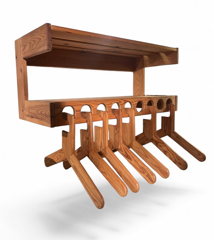 F 012 DAN pine coat rack by Sven Larson, Sweden 1970’s