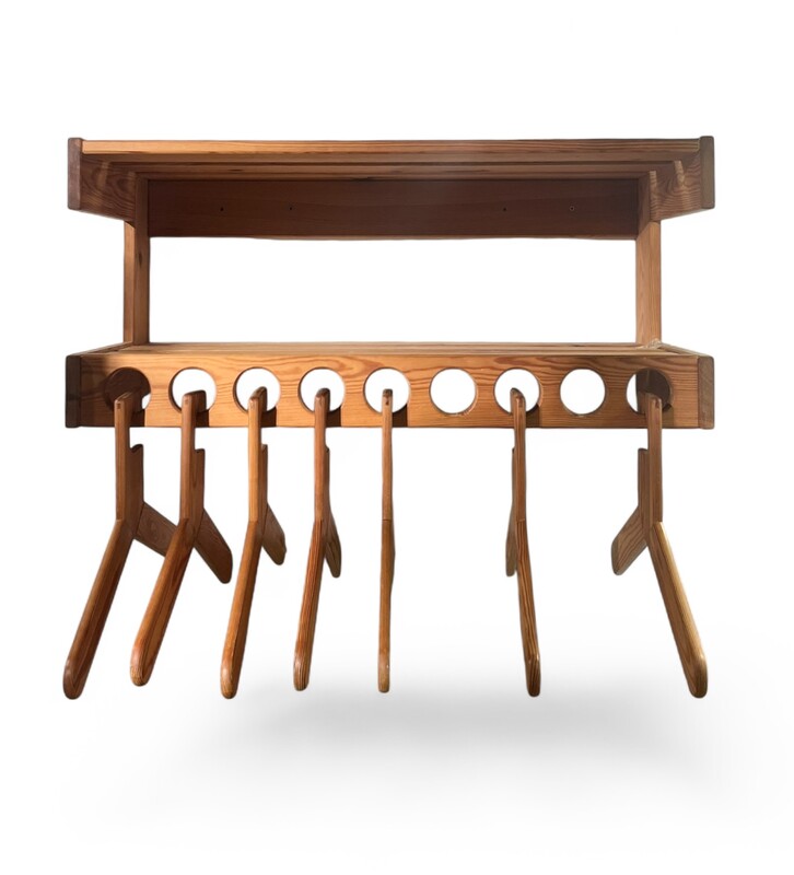 F 012 DAN pine coat rack by Sven Larson, Sweden 1970’s