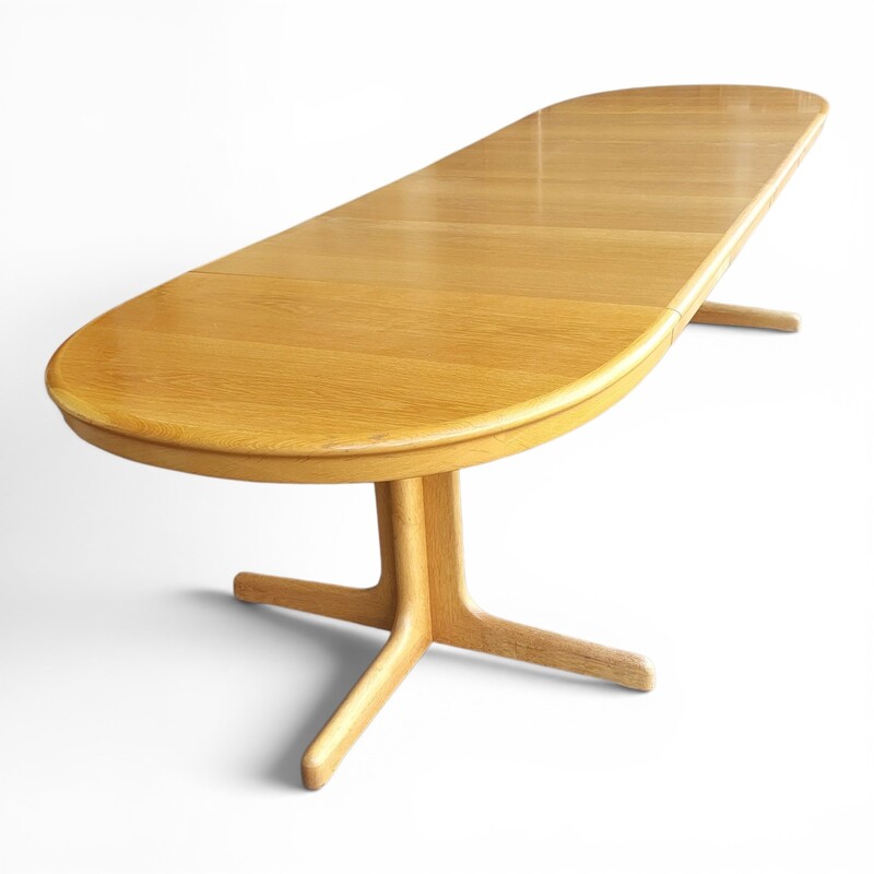 F  014 JC Large extendable oak dining table, Lubke 1980s 
