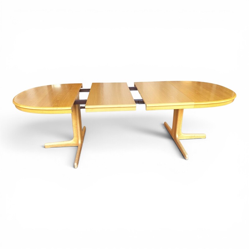 F  014 JC Large extendable oak dining table, Lubke 1980s 