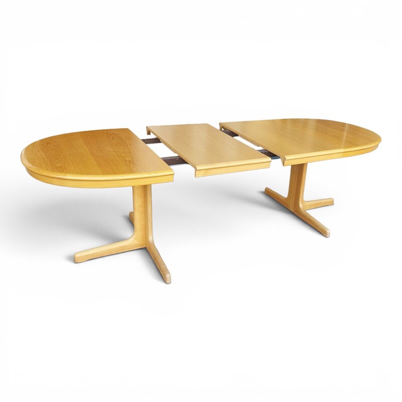 F  014 JC Large extendable oak dining table, Lubke 1980s 