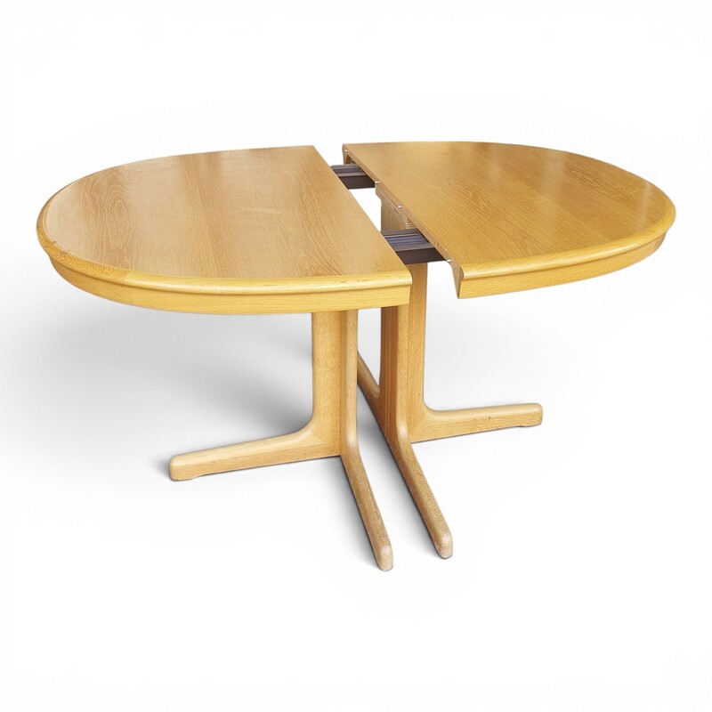 F  014 JC Large extendable oak dining table, Lubke 1980s 