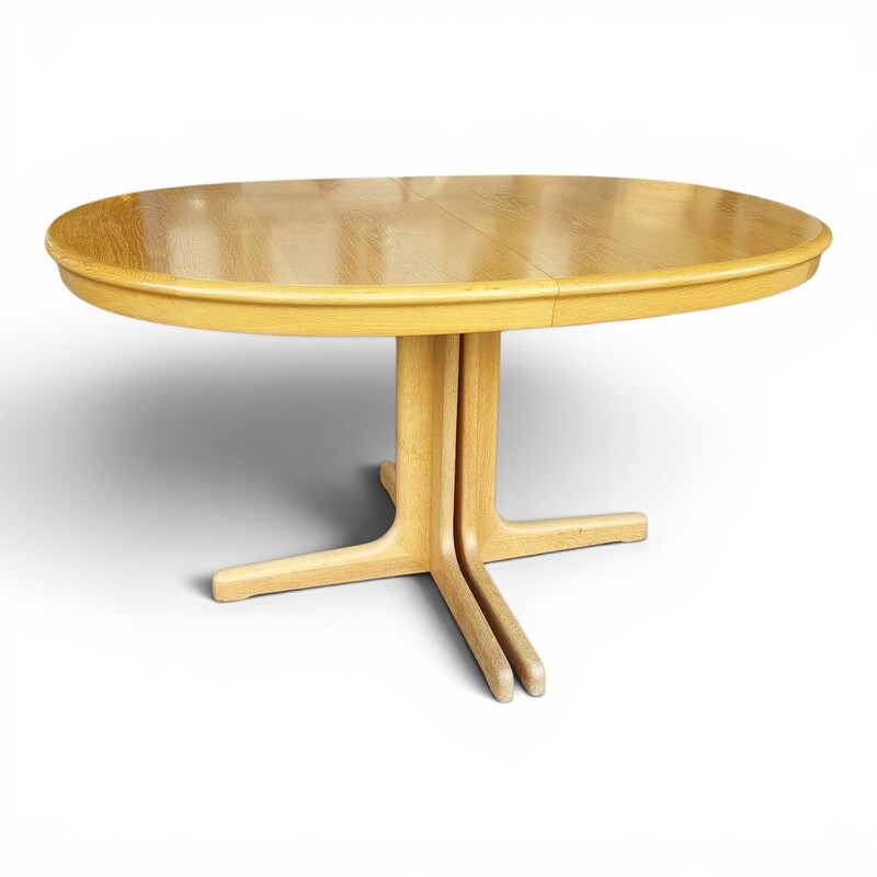 F  014 JC Large extendable oak dining table, Lubke 1980s 