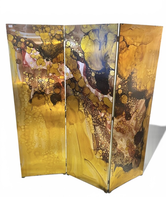 F 018 YD abstract aluchromy room divider, 1970’s