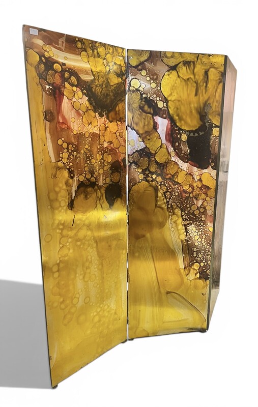 F 018 YD abstract aluchromy room divider, 1970’s