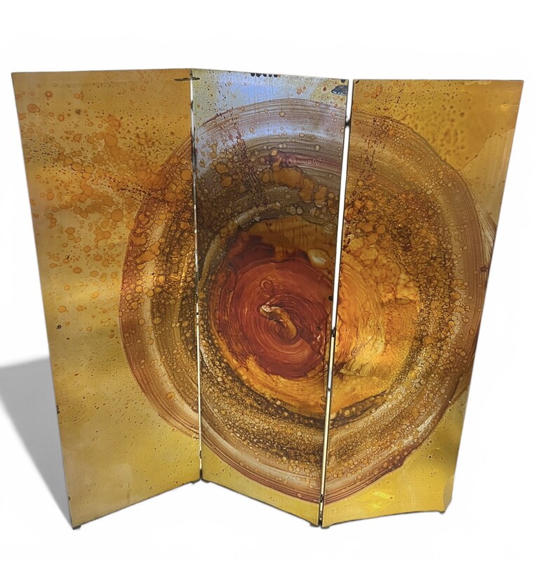 F 018 YD abstract aluchromy room divider, 1970’s