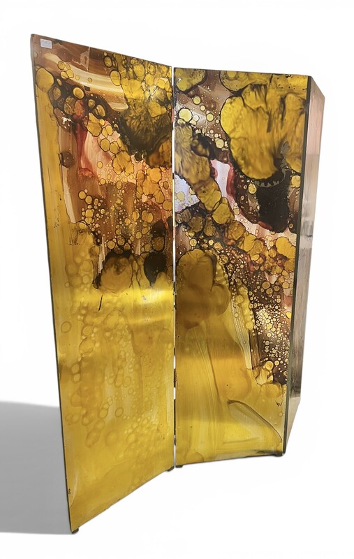 F 018 YD abstract aluchromy room divider, 1970’s