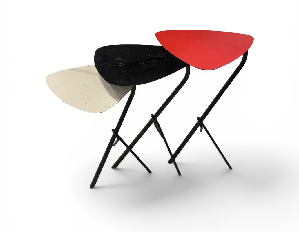 F 021 FL set of 3 nesting tables, 1950’s