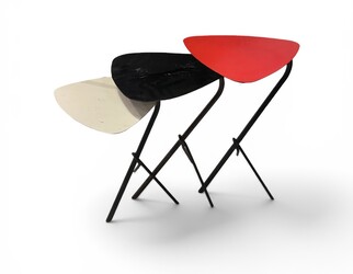 F 021 FL set of 3 nesting tables, 1950’s