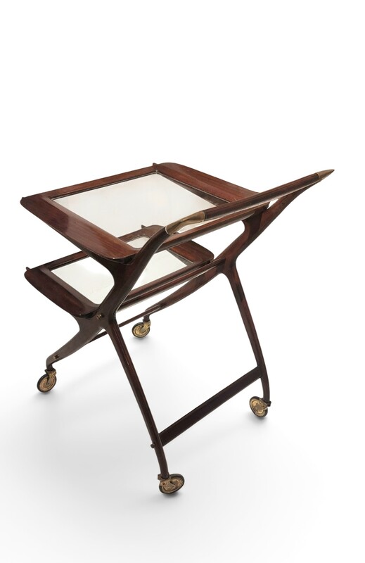 F 024 JC Italian serving trolley by Uco Parisi for Baggis 1950s 