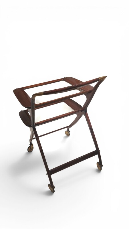 F 024 JC Italian serving trolley by Uco Parisi for Baggis 1950s 