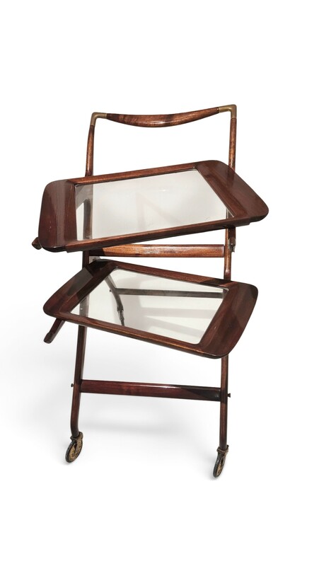 F 024 JC Italian serving trolley by Uco Parisi for Baggis 1950s 