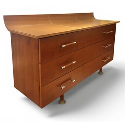 F 026 JFC chest of drawers with leather top by Roche Bobois