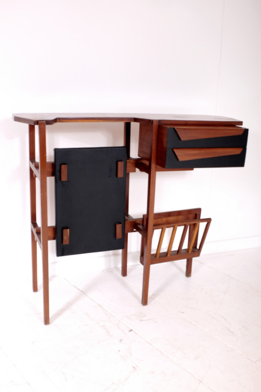 F 030 Apo Graphic mahogany console, Italy 1970