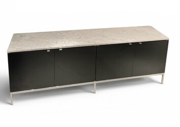F 032 AV large black sideboard by Florence Knoll, 1970’s