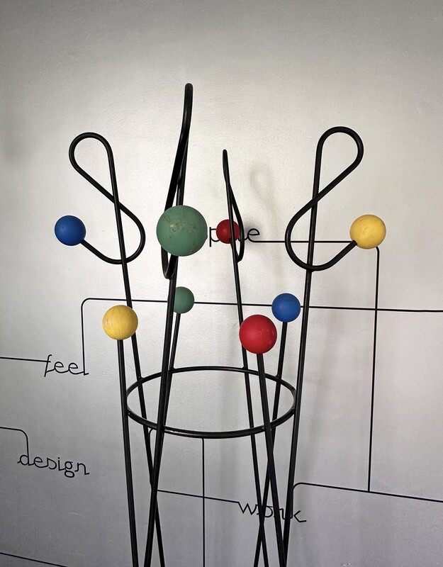 F 043 JB Coat-Rack / Porte-Manteau “Clé de Sol” Roger Feraud , France 1950s