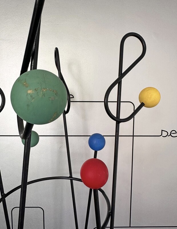 F 043 JB Coat-Rack / Porte-Manteau “Clé de Sol” Roger Feraud , France 1950s