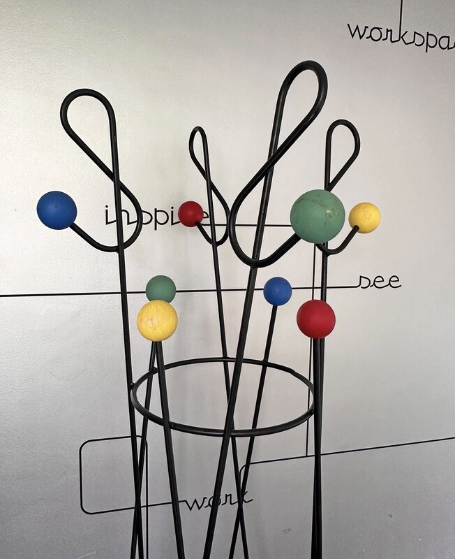 F 043 JB Coat-Rack / Porte-Manteau “Clé de Sol” Roger Feraud , France 1950s