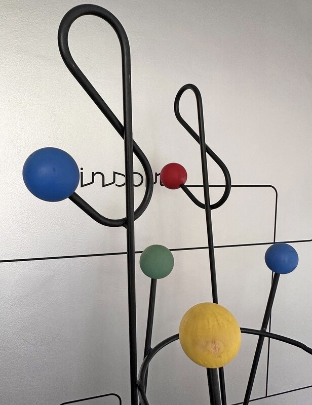 F 043 JB Coat-Rack / Porte-Manteau “Clé de Sol” Roger Feraud , France 1950s