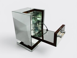 F 045 AG art deco Bar mirror. 