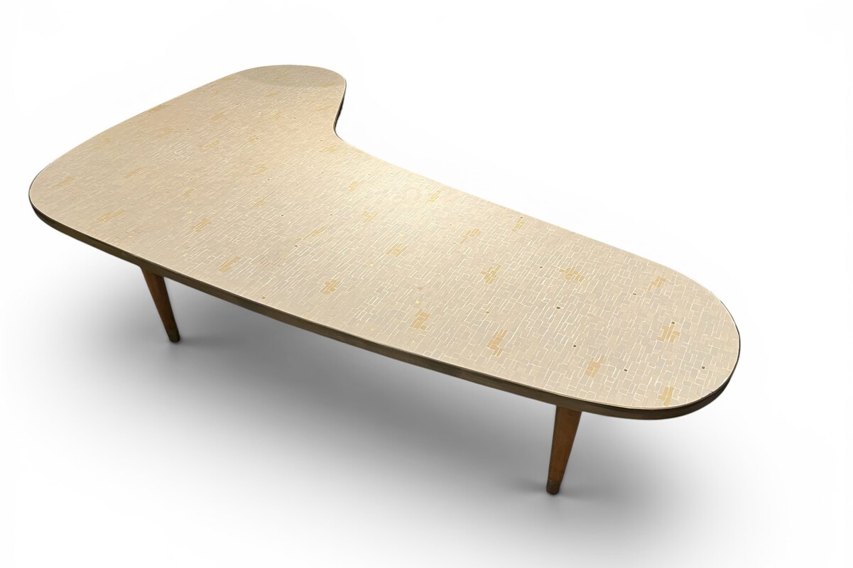F 047 JC boomerang ceramic coffee table by Berthold Muller