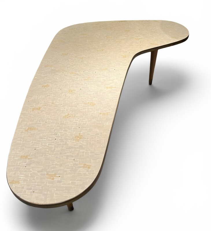 F 047 JC boomerang ceramic coffee table by Berthold Muller