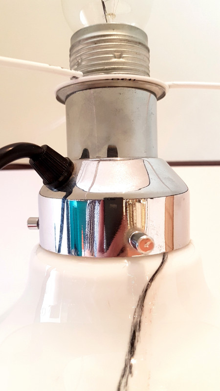 F 058 JC  Table lamp blown multicolored glass by Michael Bang for Holmegaard