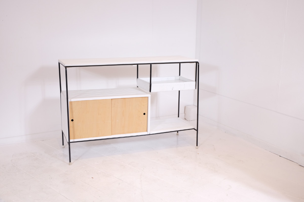 F 063 AV Bar wrought iron and wood by Arthur Umanoff