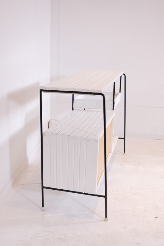 F 063 AV Bar wrought iron and wood by Arthur Umanoff