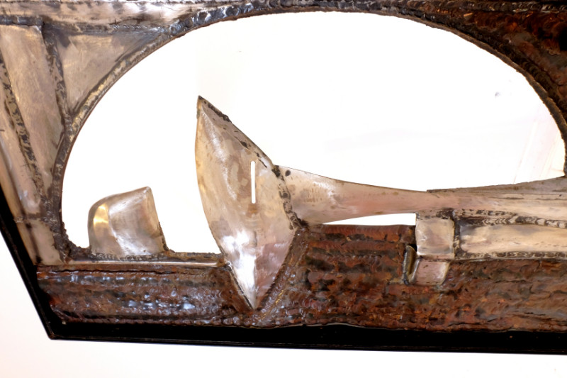 F 085 Apo Rare brutalist sculptural coffee table. Wrought iron signed by John Farnham USA 1964