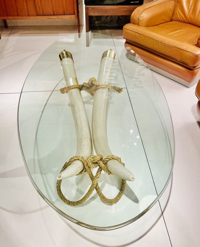 F 228 AG coffee table ivory style, 1970’s 