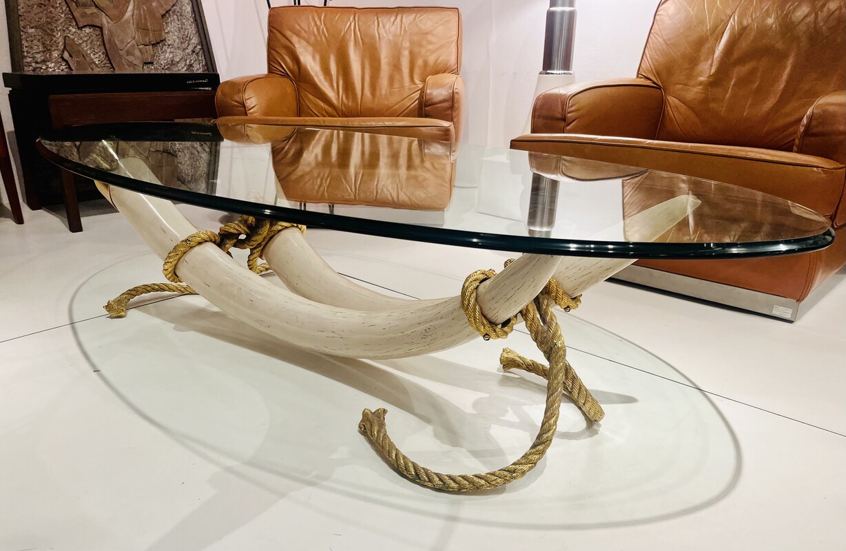 F 228 AG coffee table ivory style, 1970’s 