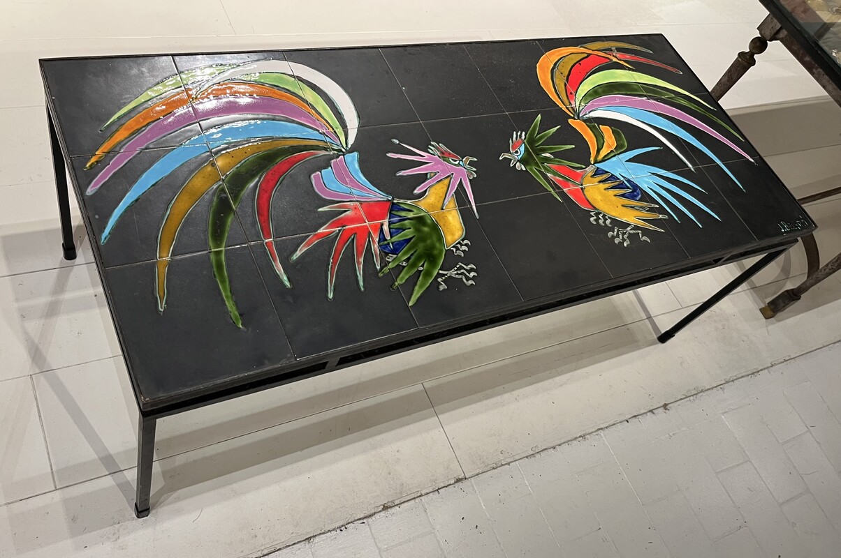 F 237 RD  vintage ceramic coffee table by Belarti 