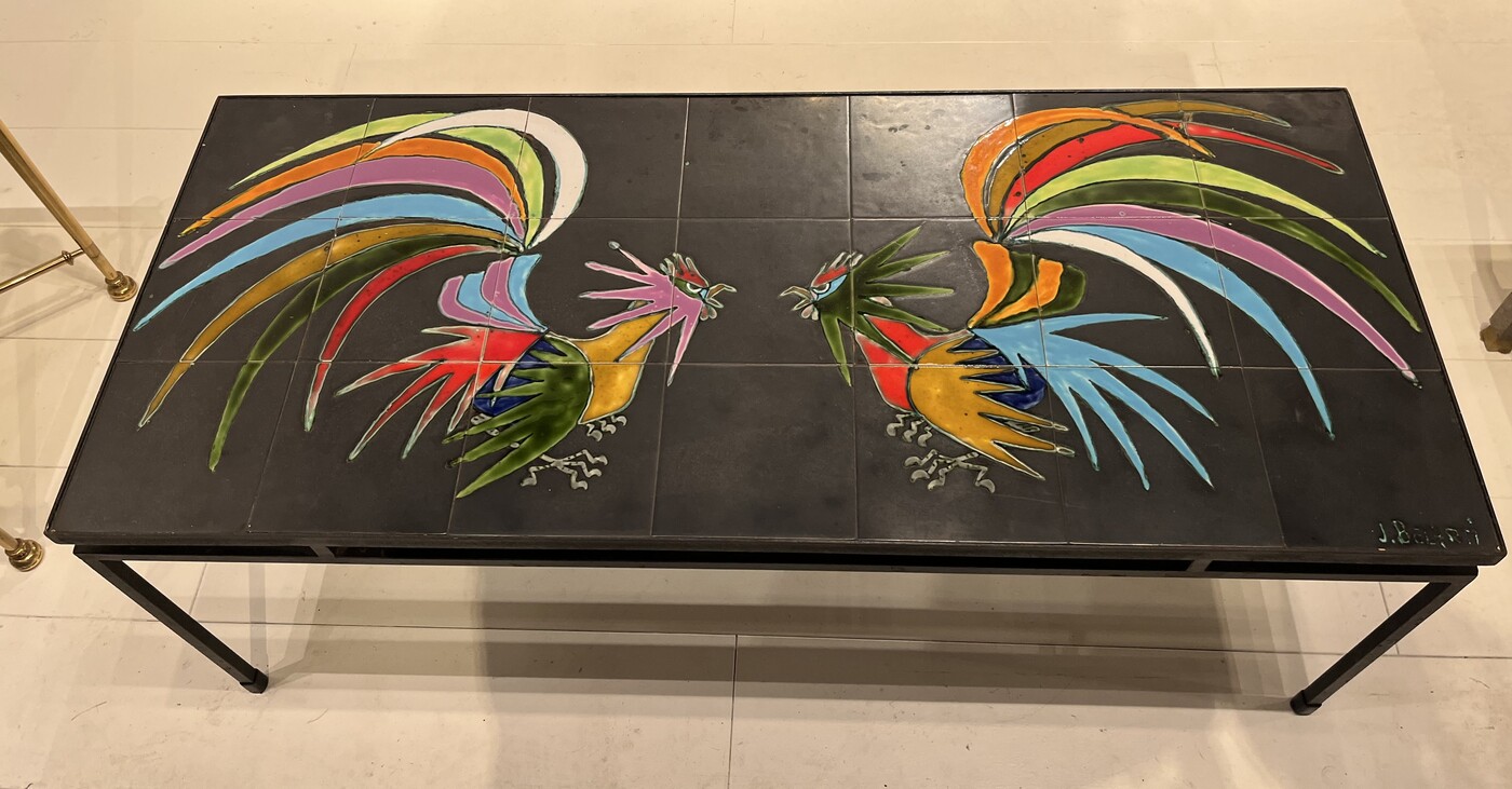 F 237 RD  vintage ceramic coffee table by Belarti 