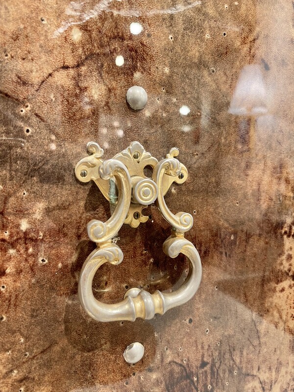 F 328 AG Parchment-lined bar cabinet by Aldo Tura Bar, Italy 1960s