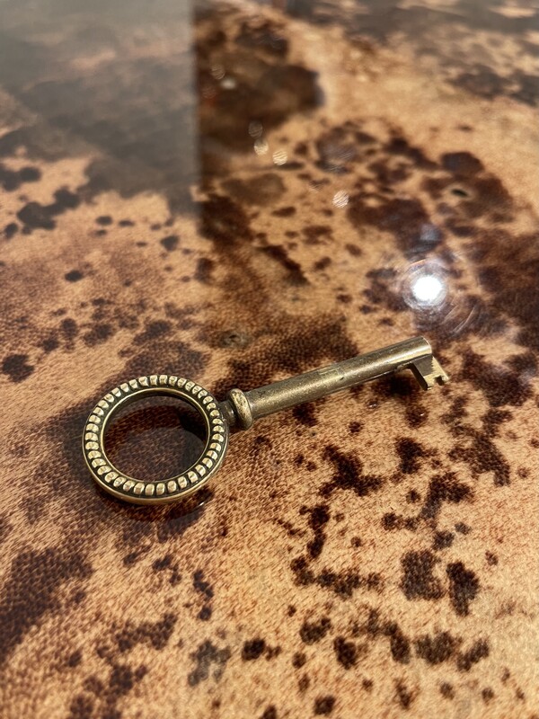 F 328 AG Parchment-lined bar cabinet by Aldo Tura Bar, Italy 1960s