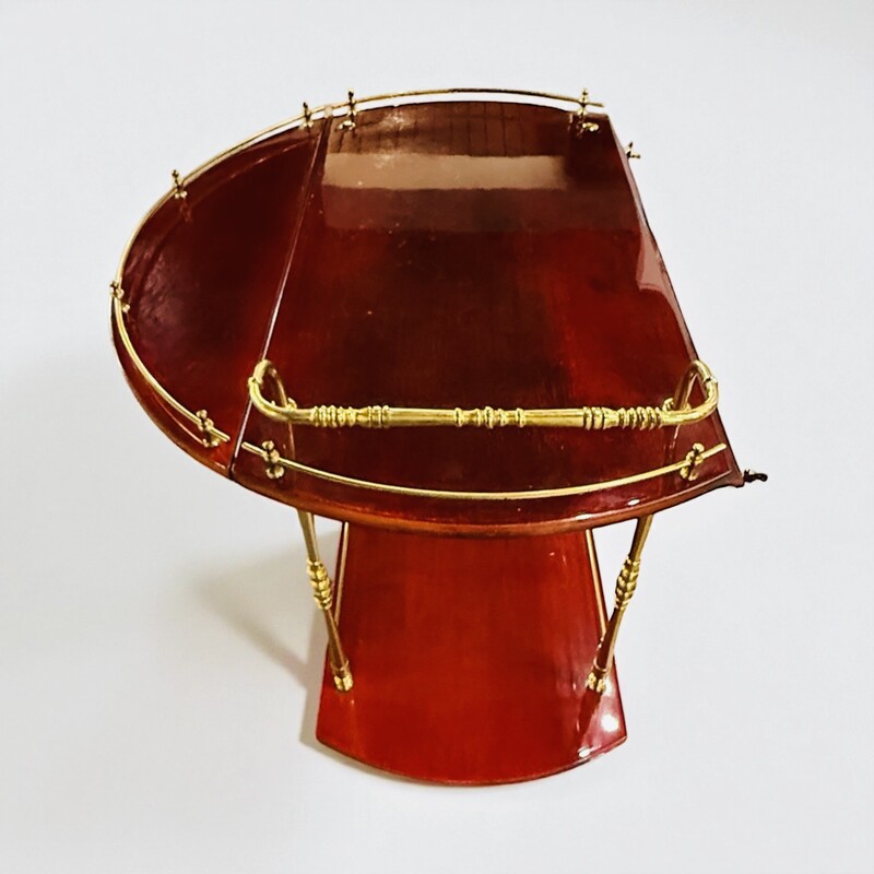 F 401 AG Trolley bar red goatskin by Aldo Tura 1860’s