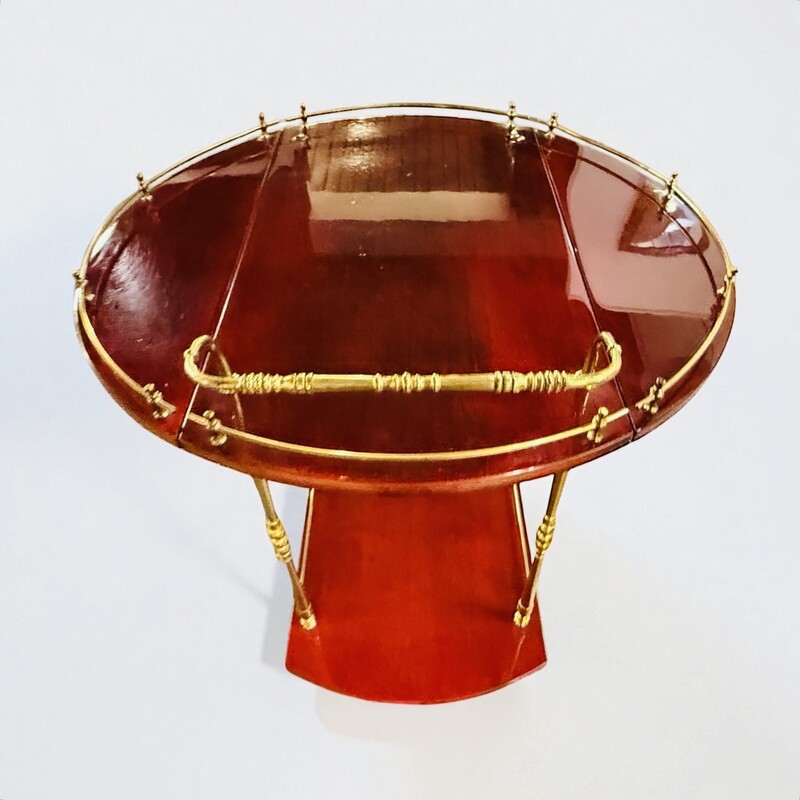 F 401 AG Trolley bar red goatskin by Aldo Tura 1860’s