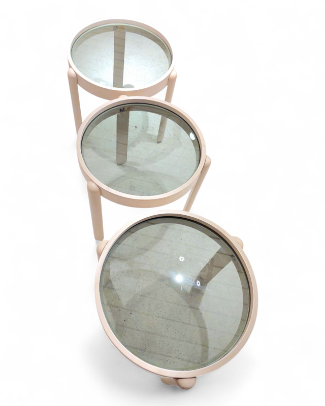 F 402 JC Set space age nesting tables Italy 1970s