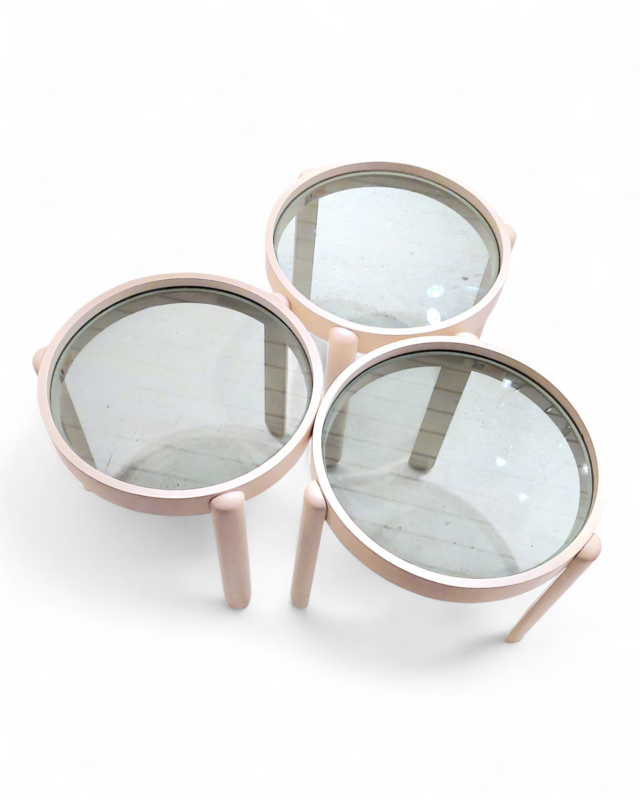 F 402 JC Set space age nesting tables Italy 1970s