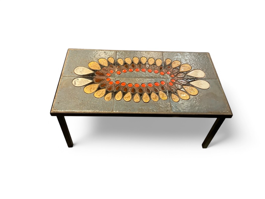 F 405 AS Ceramic side table, signed,Raymond Corroyez,1960’