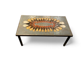 F 405 AS Ceramic side table, signed,Raymond Corroyez,1960’