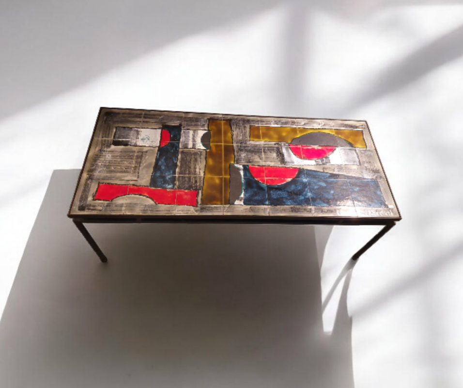 F 407 JC Ceramic coffee table 1960s by Belarti